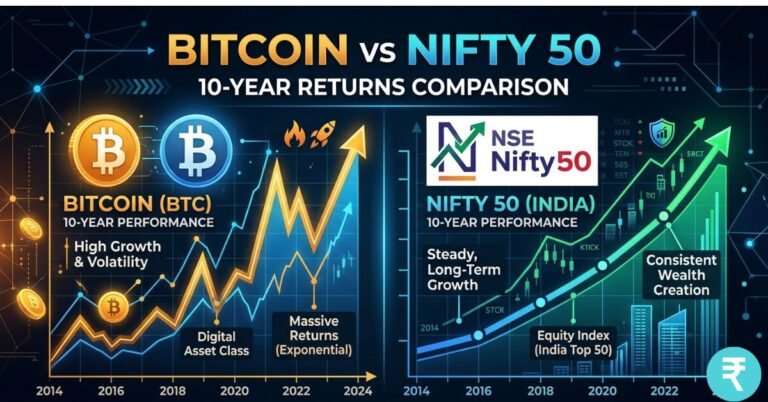 Bitcoin vs Nifty 50: 10-Year Returns Comparison