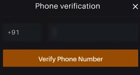 Enter mobile number and verify with OTP