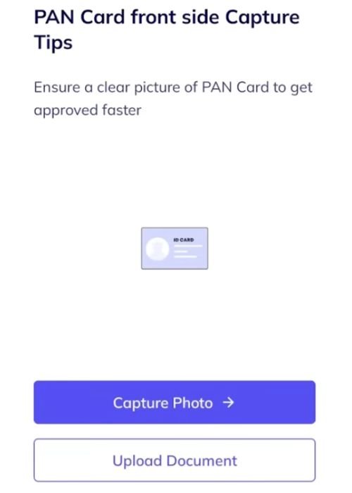Pan Card photo or Upload Image