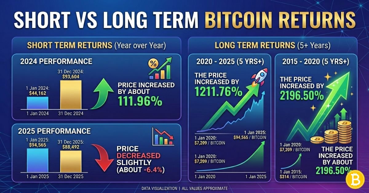 Short vs Long Term Bitcoin Returns