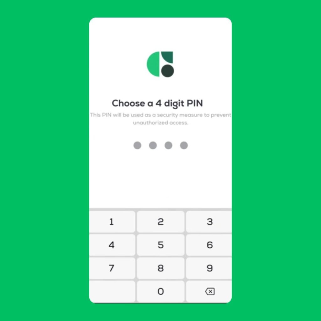 Set a secure 4-digit PIN to protect your CoinSwitch account and login activity