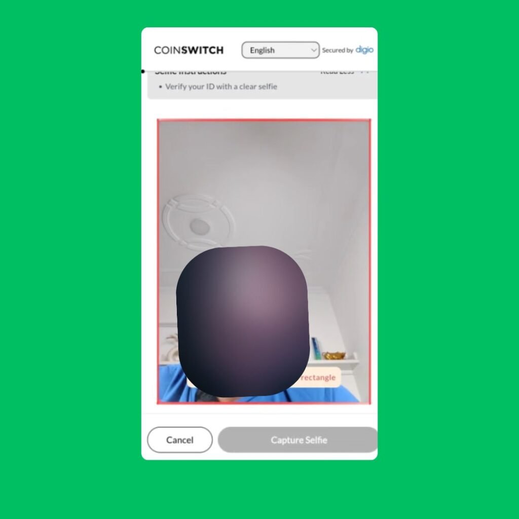 Take a live selfie for identity verification 